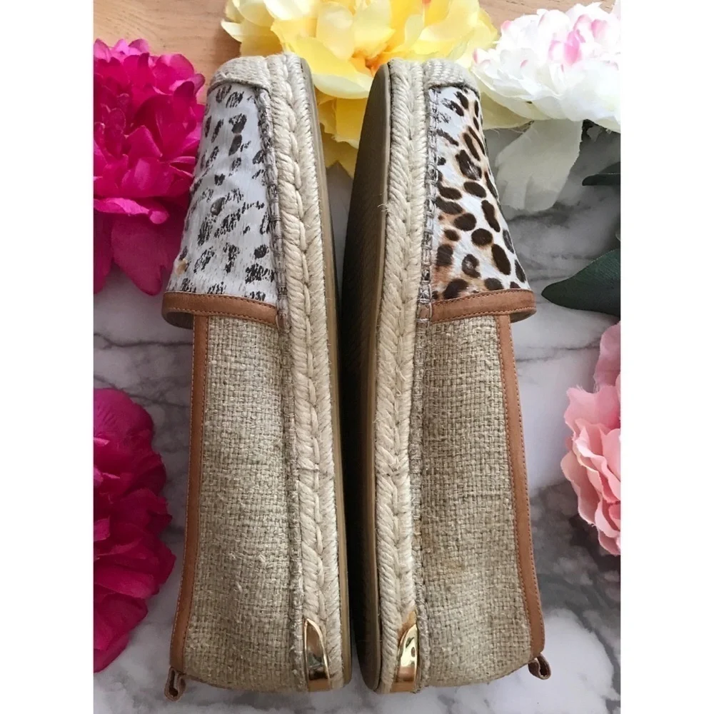 Stuart Weitzman Leopard Animal Print Espadrilles​​​​​​​